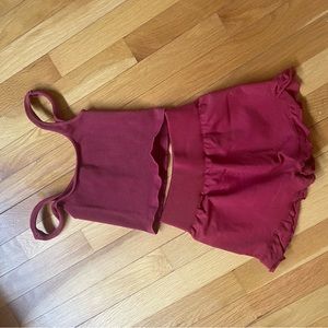 Free people Movement- ruched seamless short set